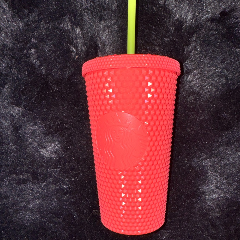 Starbucks bright pink Studded Reusable Tumbler with Straw